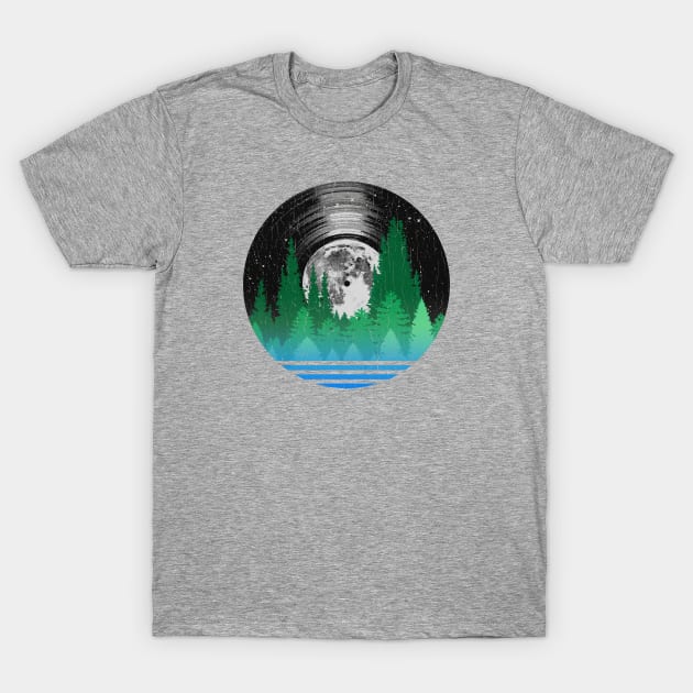 Night Music LP Sky (distressed look) T-Shirt by robotface